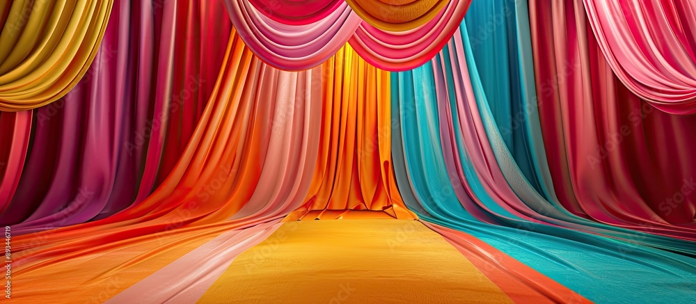 Poster Vibrant backdrop perfect for parties or carnivals with ample copy space image available