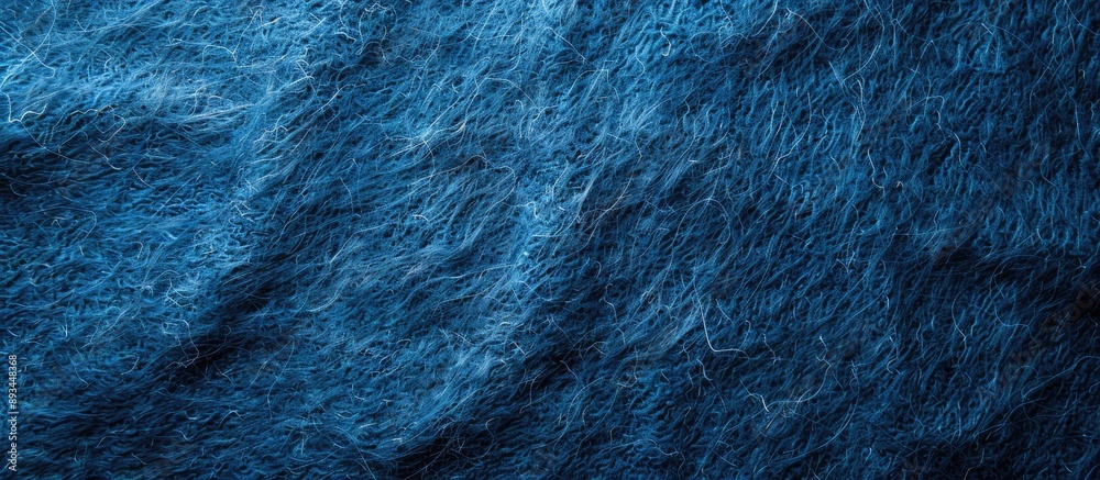 Poster Blue abstract background featuring a felt texture with copy space image