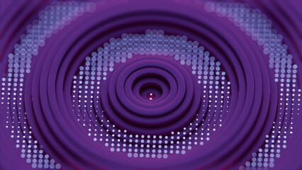 Fototapeta premium Abstract Concentric Circles with Dotted Patterns in Purple Hue..