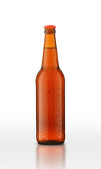 brown glass bottle with beer