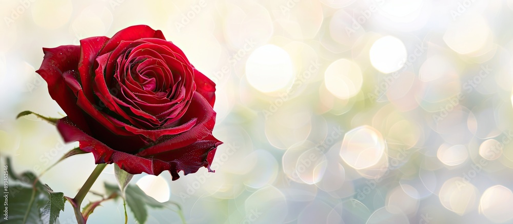 Leinwandbilder red rose displayed against a blurred background with ample copy space image