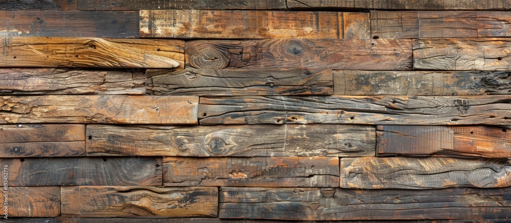 Leinwandbilder vintage wooden wall plank with a natural pattern ideal for design projects due to its old charm as a