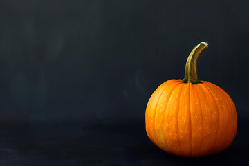Photo of various pumpkins arranged as a border on a black background, dedicated to Halloween. The empty center is left for text, creating a spooky and festive theme. The pumpkins are decorated and sty