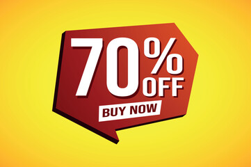 70% seventy percent off buy now poster banner graphic design icon logo sign symbol social media website coupon

