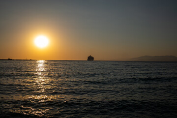 sunset over the sea