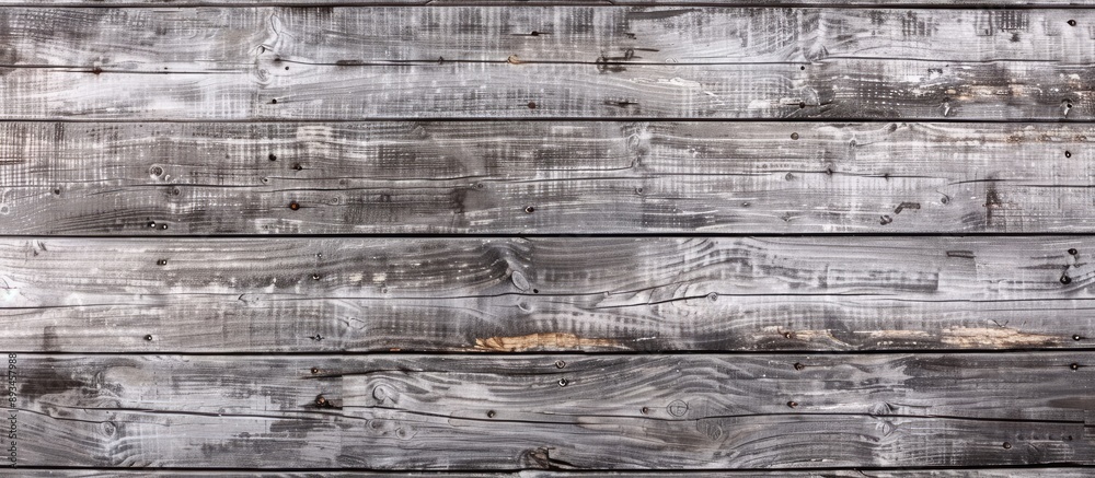 Aufkleber Old gray wooden boards providing a background with room for a copy space image in a flat lay arrangement
