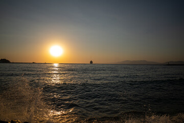 sunset on the beach