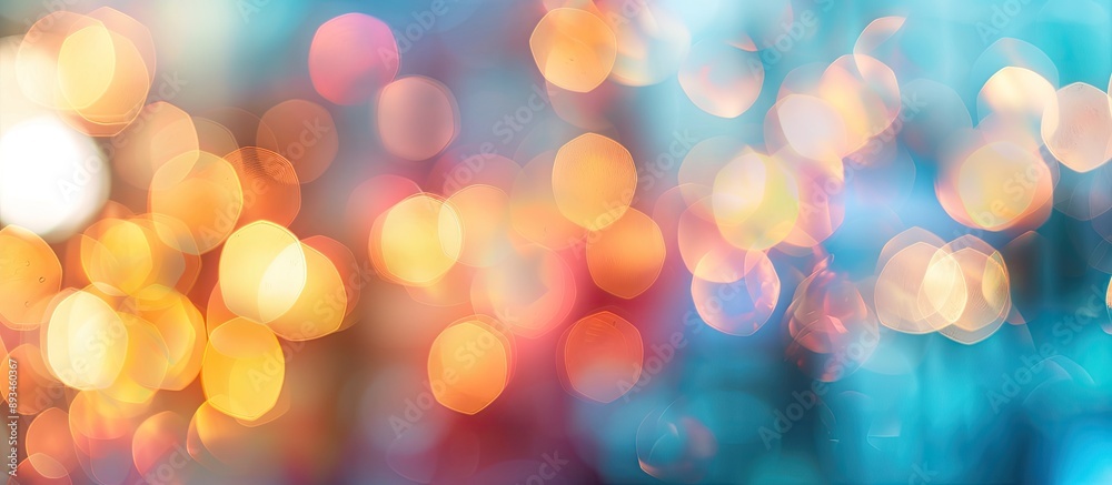 Aufkleber Blurry background with abstract light bokeh, perfect as a copy space image.