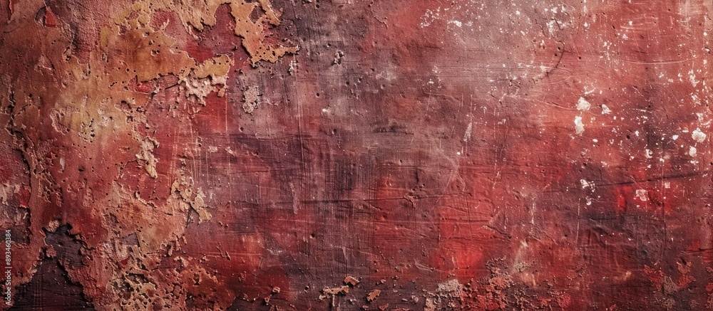 Poster old red grunge style background on a rusty concrete wall texture with natural raw surface of an old 