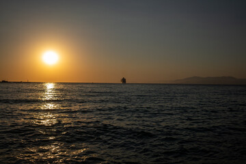 sunset over the sea