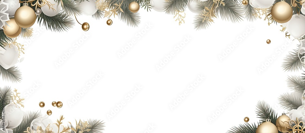 Aufkleber festive frame for your project featuring christmas or new year design elements and allowing for a co