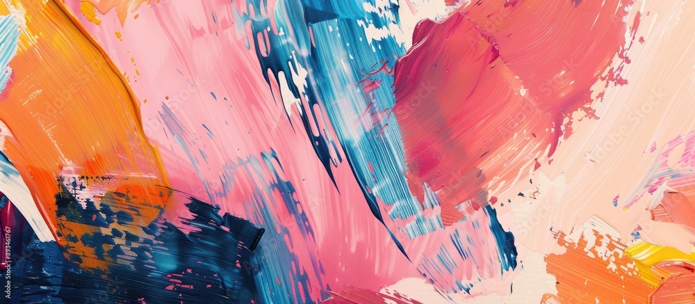 Leinwandbilder vivid and artful brushstrokes creating an abstracted background with copy space image.
