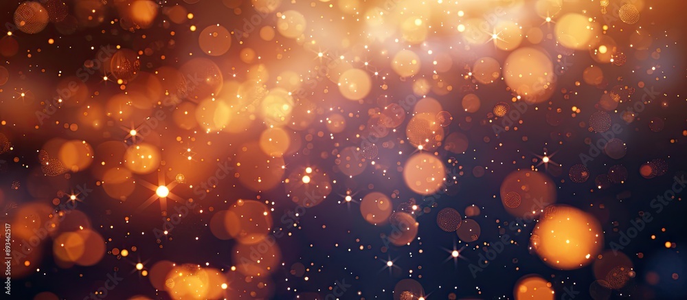Poster Abstract holiday background with fireworks at New Year and copy space image.