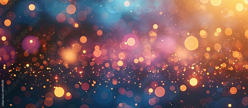 Poster bokeh background with blurred glittering lights, ideal for christmas, parties, and new year concepts