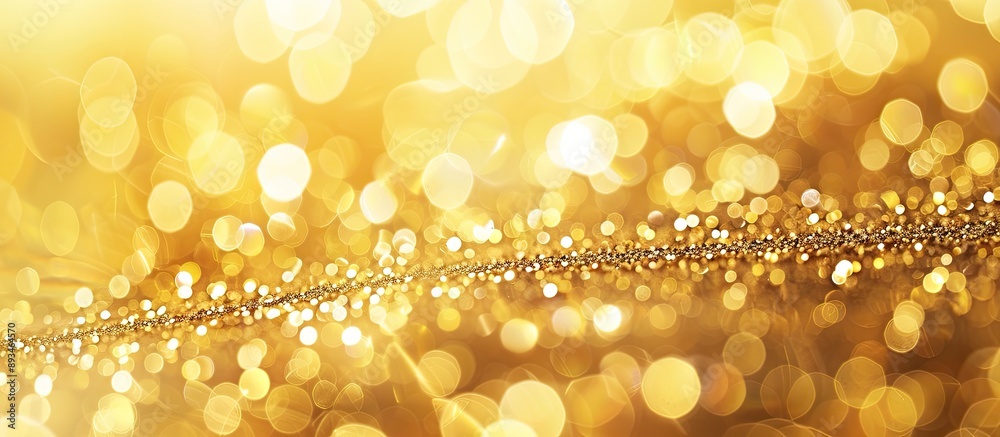 Poster blurry mix of shiny gold foil, an ideal backdrop for holiday projects with space for text. horizonta
