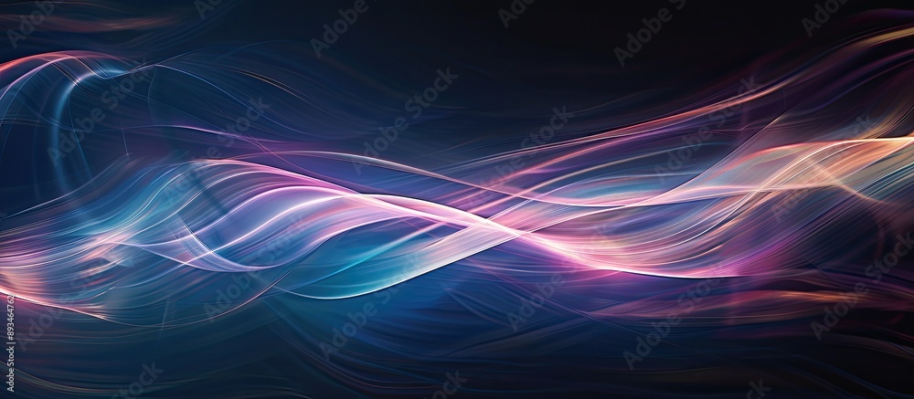 Poster Intriguing and abstract light patterns suitable as a backdrop with copy space image.