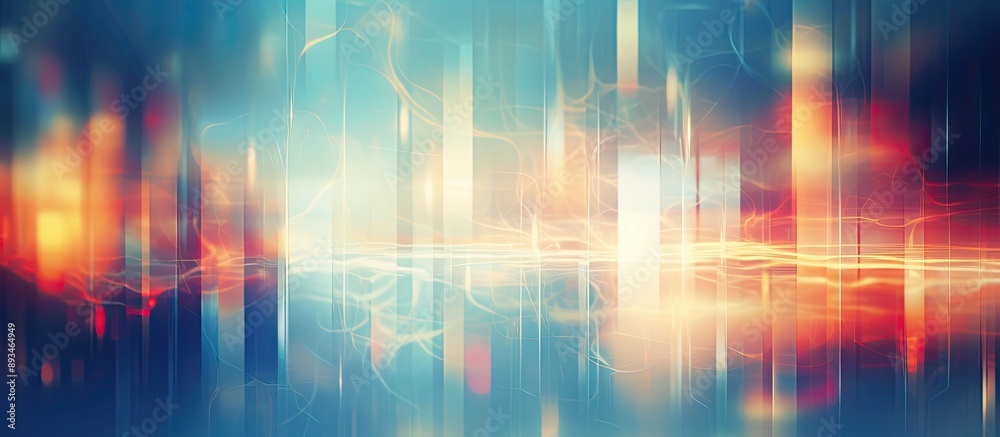 Poster blur out abstract background inside with a varied eclectic design for a copy space image.