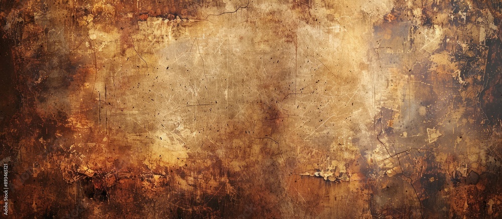 Poster Vintage antique texture pattern with a grungy, abstract old background featuring a fine art design, vignette, and ample copy space image.