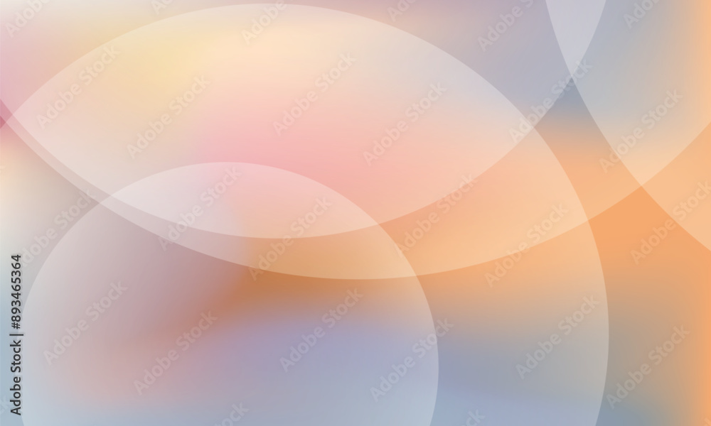 Aufkleber Bright colored holographic background with circle shapes. Abstract modern liquid gradient creative banner. Blurred soft blend color gradation minimalist background. Vector illustration.
