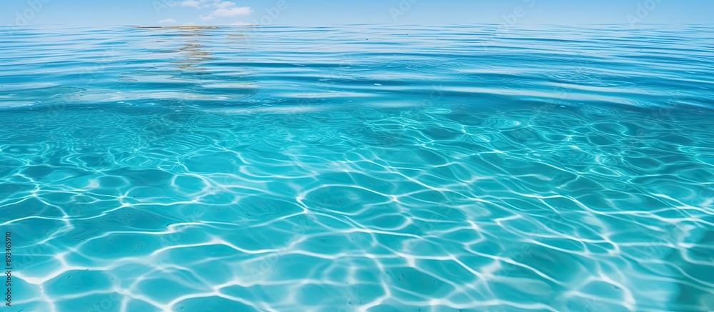Aufkleber background of the pool featuring clear turquoise water with copy space image.