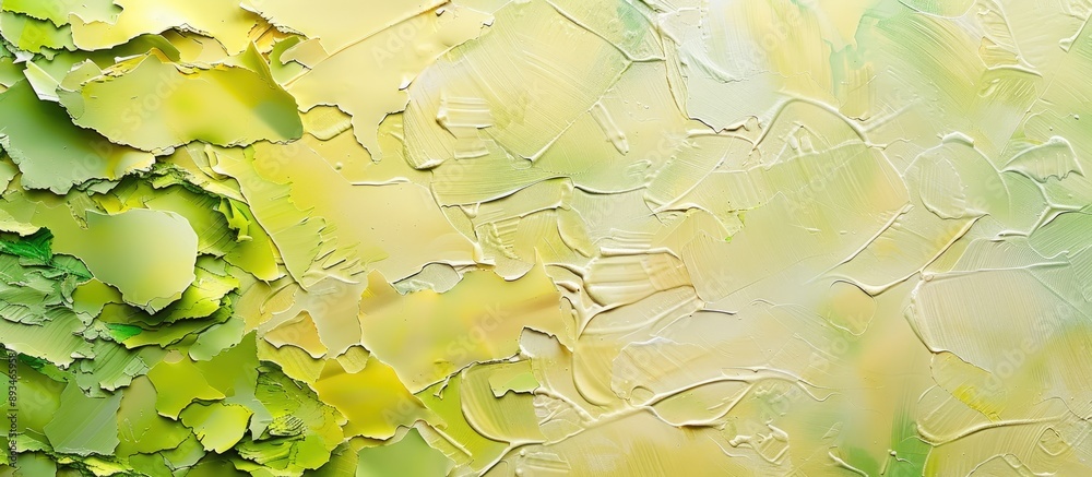 Poster a background of soft yellow and green hues adorned with patches of glue, suitable for adding text or
