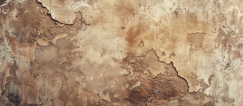 Vintage, grungy style brown stucco wall with space for adding images or text.