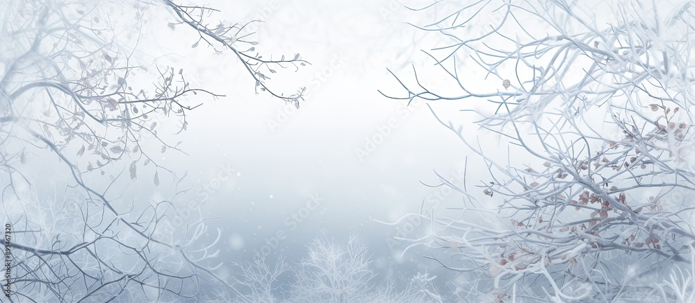 Leinwandbilder merry christmas and happy new year greeting background with copy space image featuring frost and sno