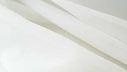 Elegant white tulle background for home textiles and wedding dress fabric