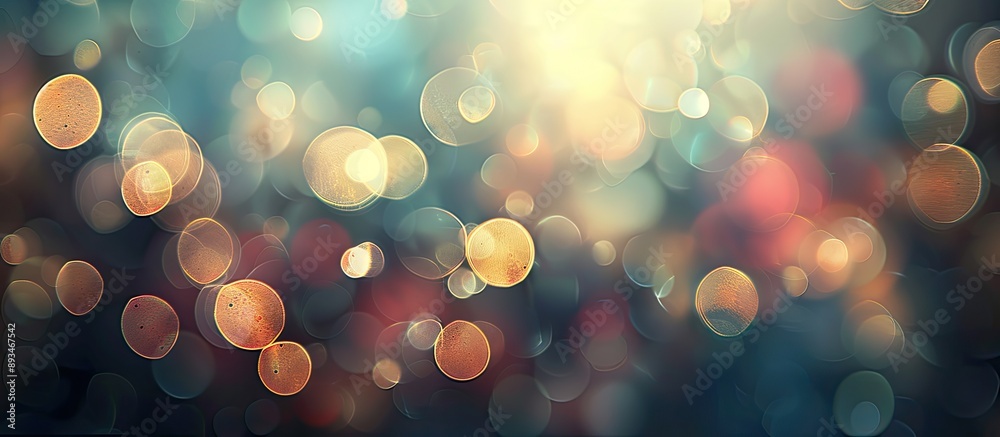 Fototapete Utilize blurred lights to create a background with a bokeh effect, perfect for a copy space image.