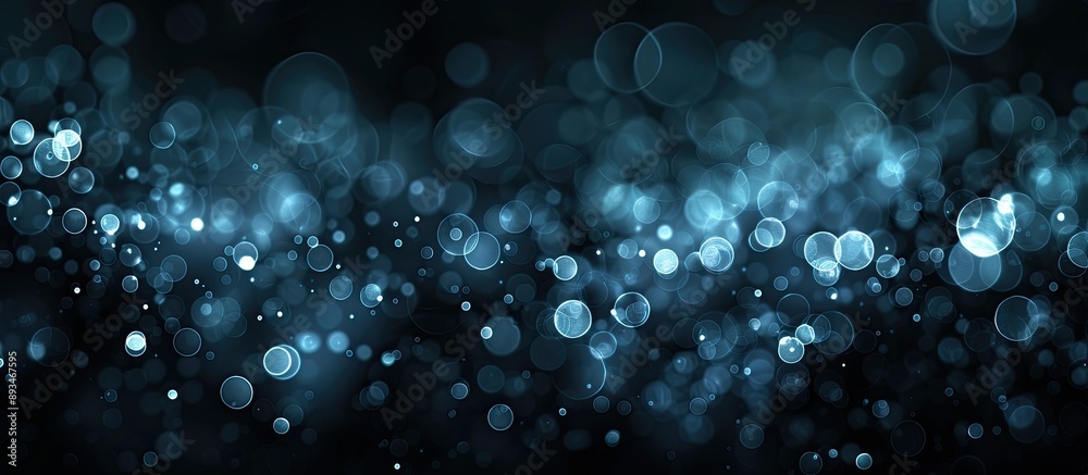 Fototapete a dark background with white bokeh creates an elegant look with copy space image.