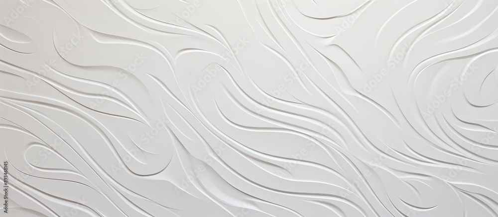 Fototapete a textured gray paper with elegant white embossed strokes ideal for showcasing designs against a cle