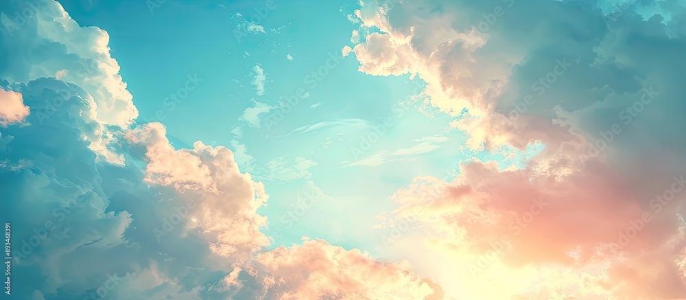 Aufkleber Enhance and refine my classic sky backdrop with intricate details for an improved choice in photo editing due to its suitability for replacement and further enhancement with copy space image.