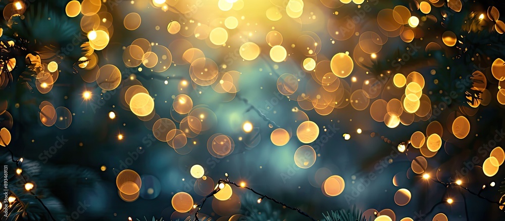 Leinwandbilder utilize blurred lights to create a background with a bokeh effect, perfect for a copy space image.