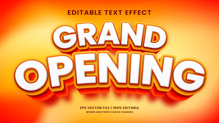 Grand opening 3d editable text effect template