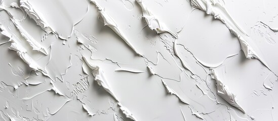 Obraz premium Wall with abstract white paint strokes for an artsy background, suitable for a copy space image.