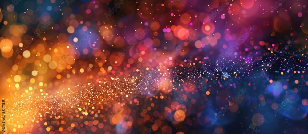 Aufkleber Glitter-filled abstract bokeh background perfect for Christmas and New Year greetings with ample copy space image.