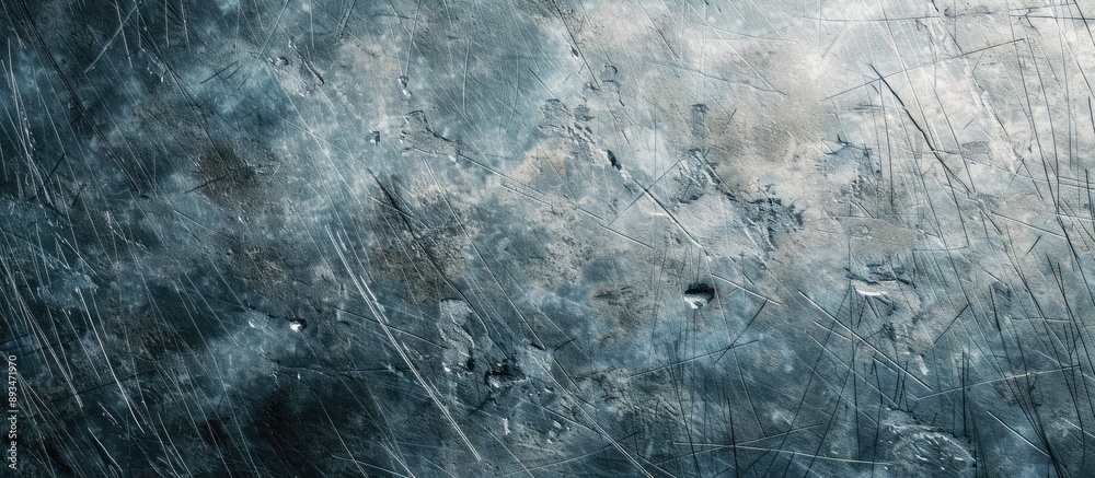 Poster closeup of a scratched metallic surface as a background, with copy space image.