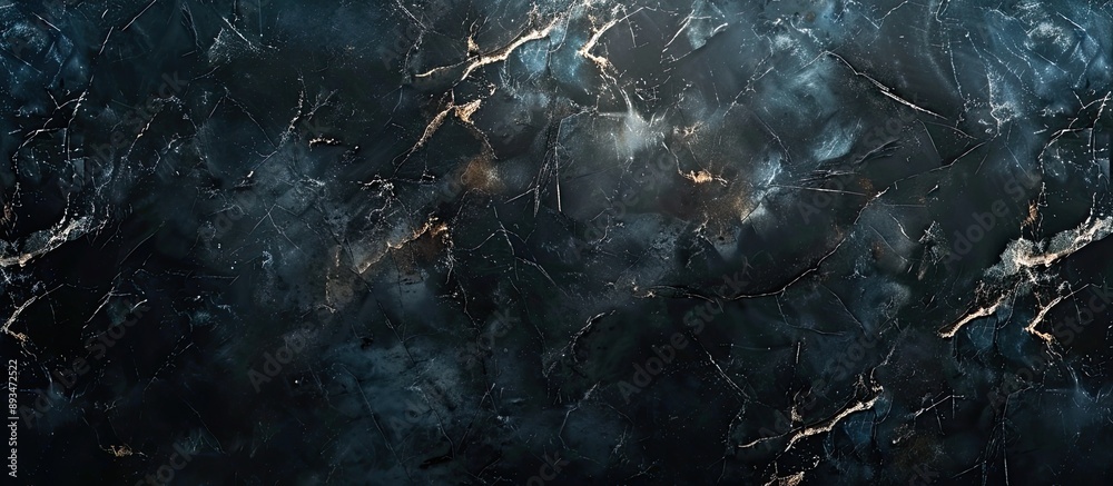 Fototapete Top-down view of a high-resolution marble background pattern with a natural black color. There is ample space for additional visuals in the image.