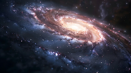 Fototapeta premium Incredibly beautiful spiral galaxy somewhere in deep space