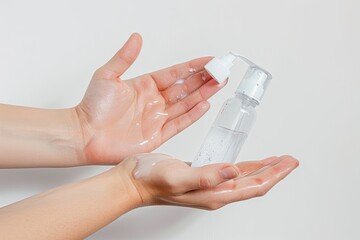 Hands Holding Clear Plastic Bottle
