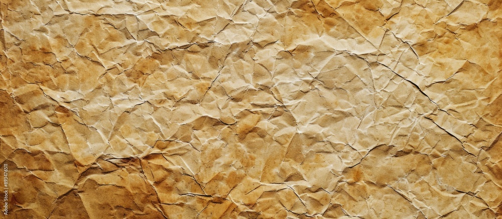 Fototapete Vintage brown craft paper with an abstract pattern that includes an antique texture suitable for adding text in the copy space image