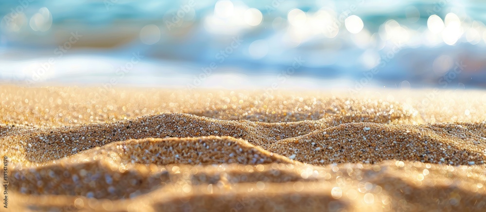 Aufkleber close up of sand on a beach with space for writing text a copy space image
