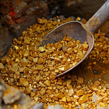 Gold Digging at an Excavation Site: Unearthing Riches from the Earth
