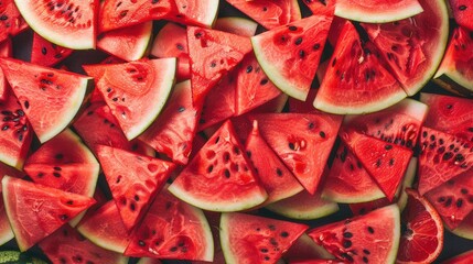 Abstract pattern texture seamless background of watermelon slices