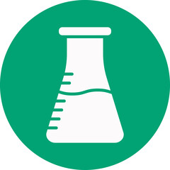 Flask glyph circle icon