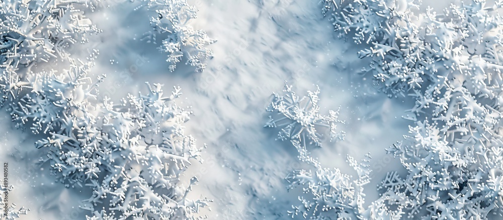 Aufkleber Assortment of snow textures showcasing various winter scenes with pristine snow and intricate patterns Ideal for winter themed designs with a copy space image