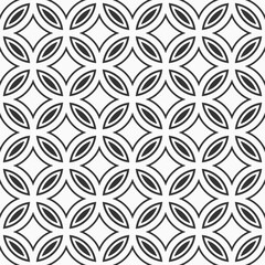 Islamic seamless lattice vector decorative pattern. Black and white vector geometric background. Vector Illustration. Modern stylish pattern.