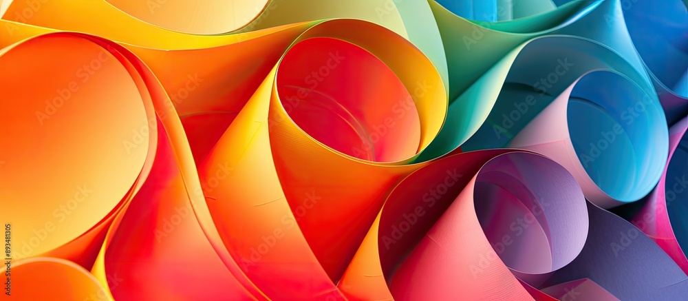 Fototapete colorful paper creating a vibrant multi colored background an abstract copy space image