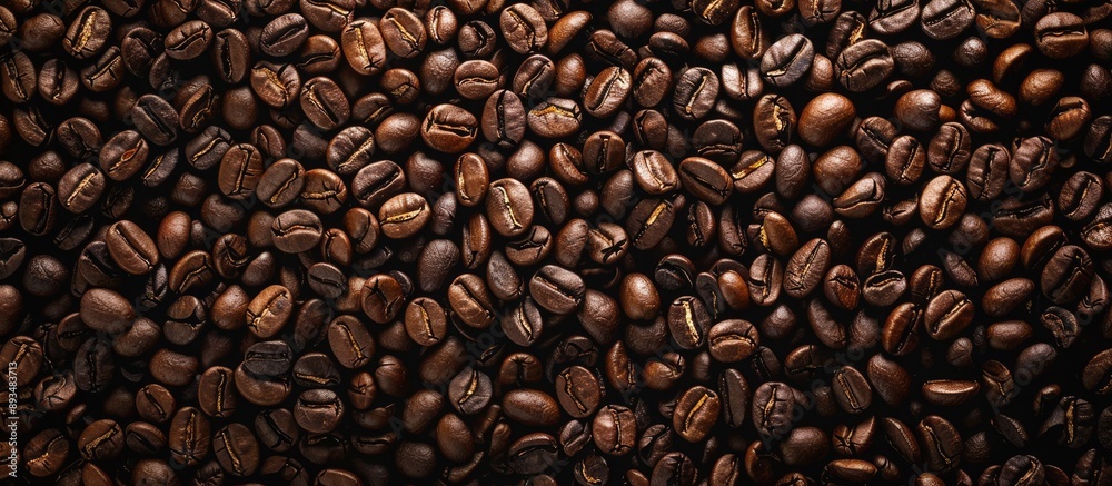 Aufkleber A background of coffee beans with ample copy space for text placement