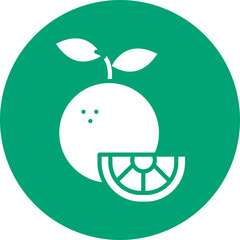 Orange glyph circle icon